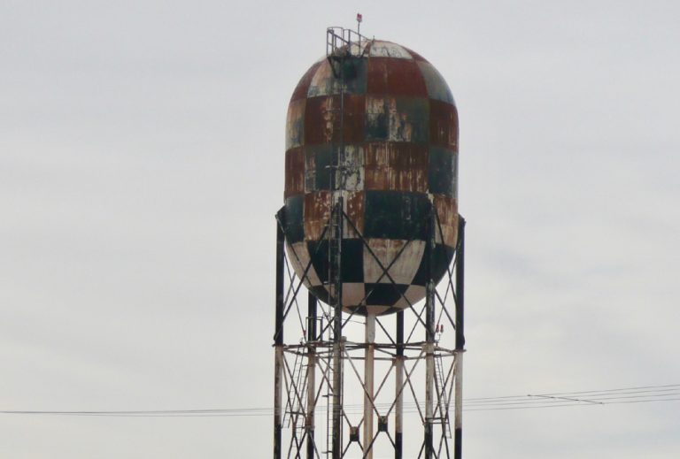 Water tower.